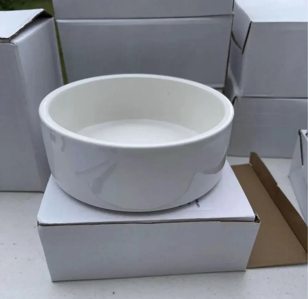 5 - Ceramic Sublimation Dog Pet Bowl Large 7”x3”